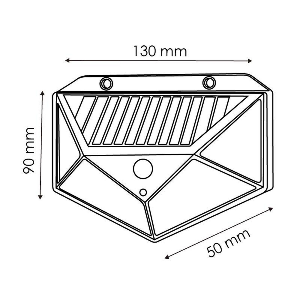 Applique Led 10W Nero con pannello solare IP44 Bianco neutro 4500K con sensore crepuscolare e di movimento M LEDME - Foto 3