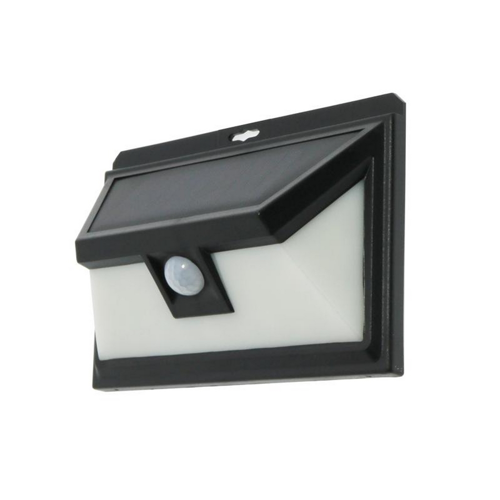 Foto principale Applique Led 6W Nero con pannello solare IP44 Bianco neutro 4500K con sensore crepuscolare e di movimento M LEDME