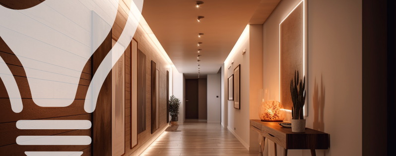 come arredare l'ingresso con i led
