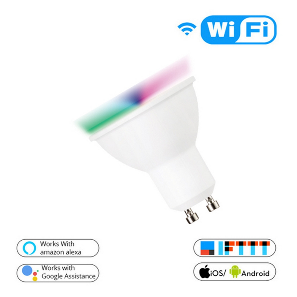 Foto principale Faretto Led Smart Tuya GU10 5W WiFi RGB + Bianco temperatura colore regolabile M LEDME