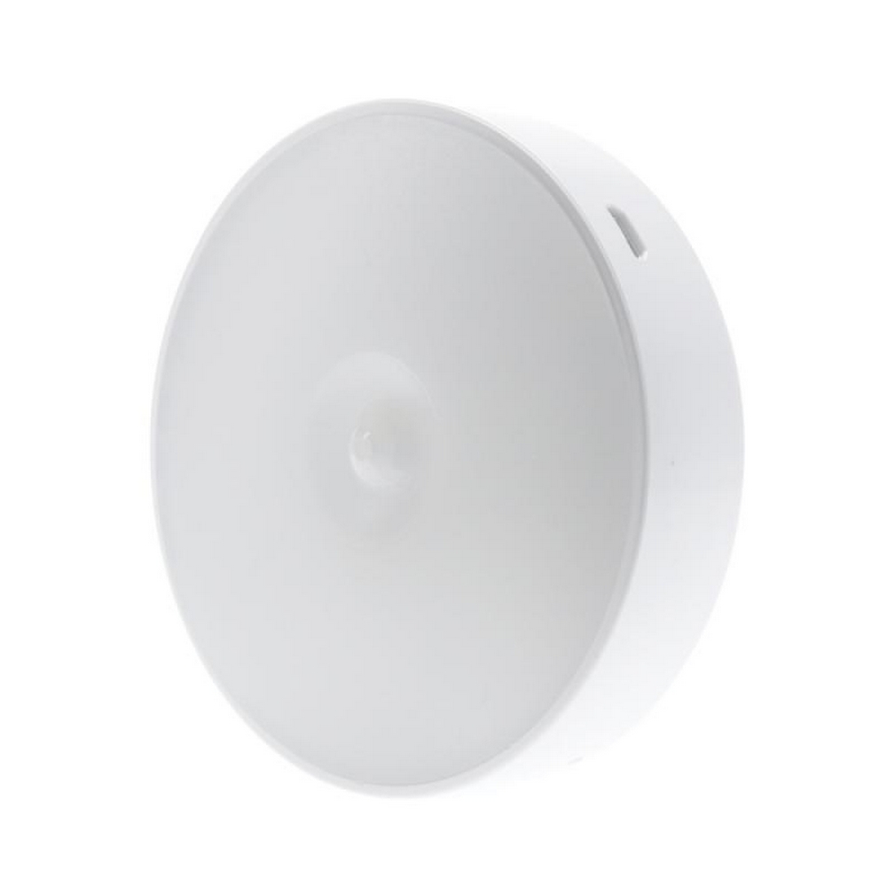 Foto principale Lampada Led portatile Rotonda Bianca 3W 6 Led ricaricabile USB con sensore di movimento Bianco freddo 6000K M LEDME