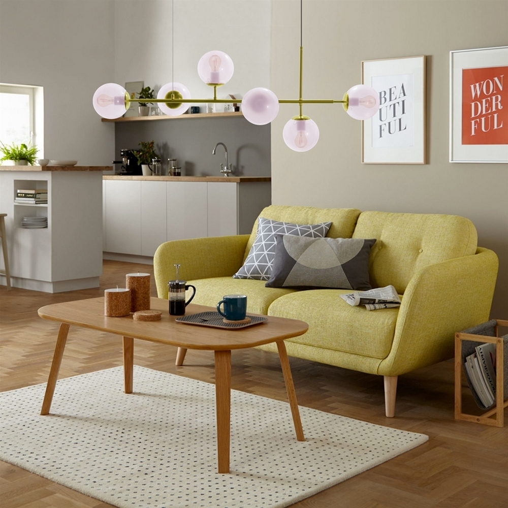 Lampadario da soffitto Atom Bianco 6 x E27 M LEDME - Foto 1