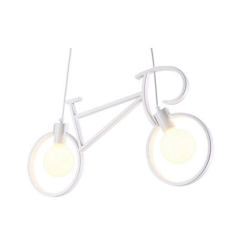 Foto principale Lampadario da soffitto Bicicletta Vintage Bianco 2 x E27 M LEDME