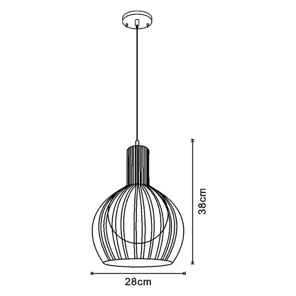Lampadario da soffitto Carol Bianco 1 x E27 M LEDME - Foto 1