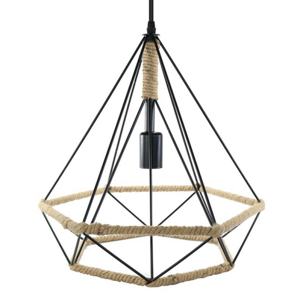 Foto principale Lampadario da soffitto Kali Nero 1 x E27 M LEDME