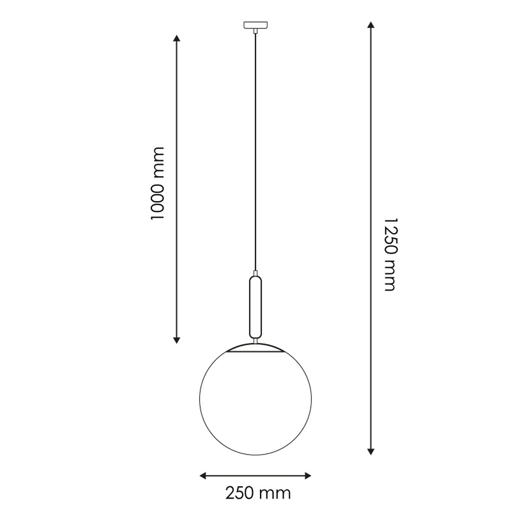 Lampadario da soffitto Luna Oro 1 x E27 M LEDME - Foto 5