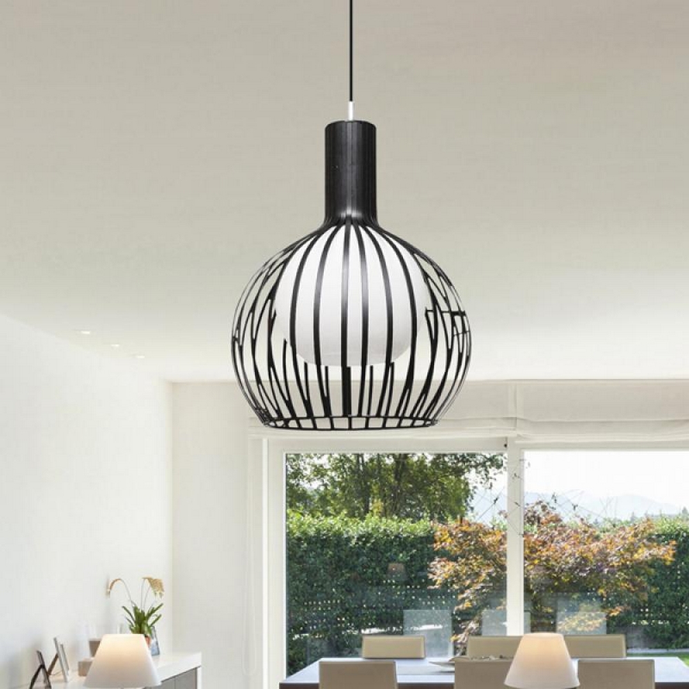 Lampadario da soffitto Negra Carol Nero 1 x E27 M LEDME - Foto 1