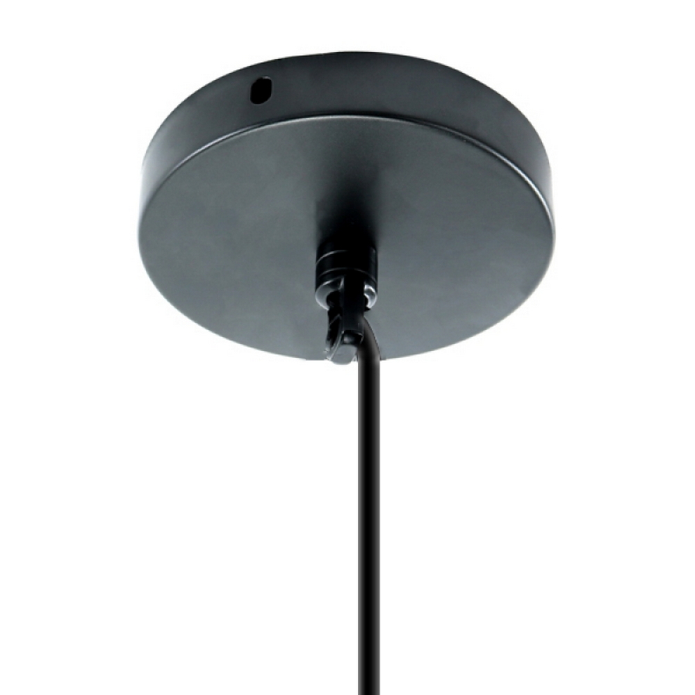 Lampadario da soffitto Ovest Nero e Marrone 1 x E27 M LEDME - Foto 3
