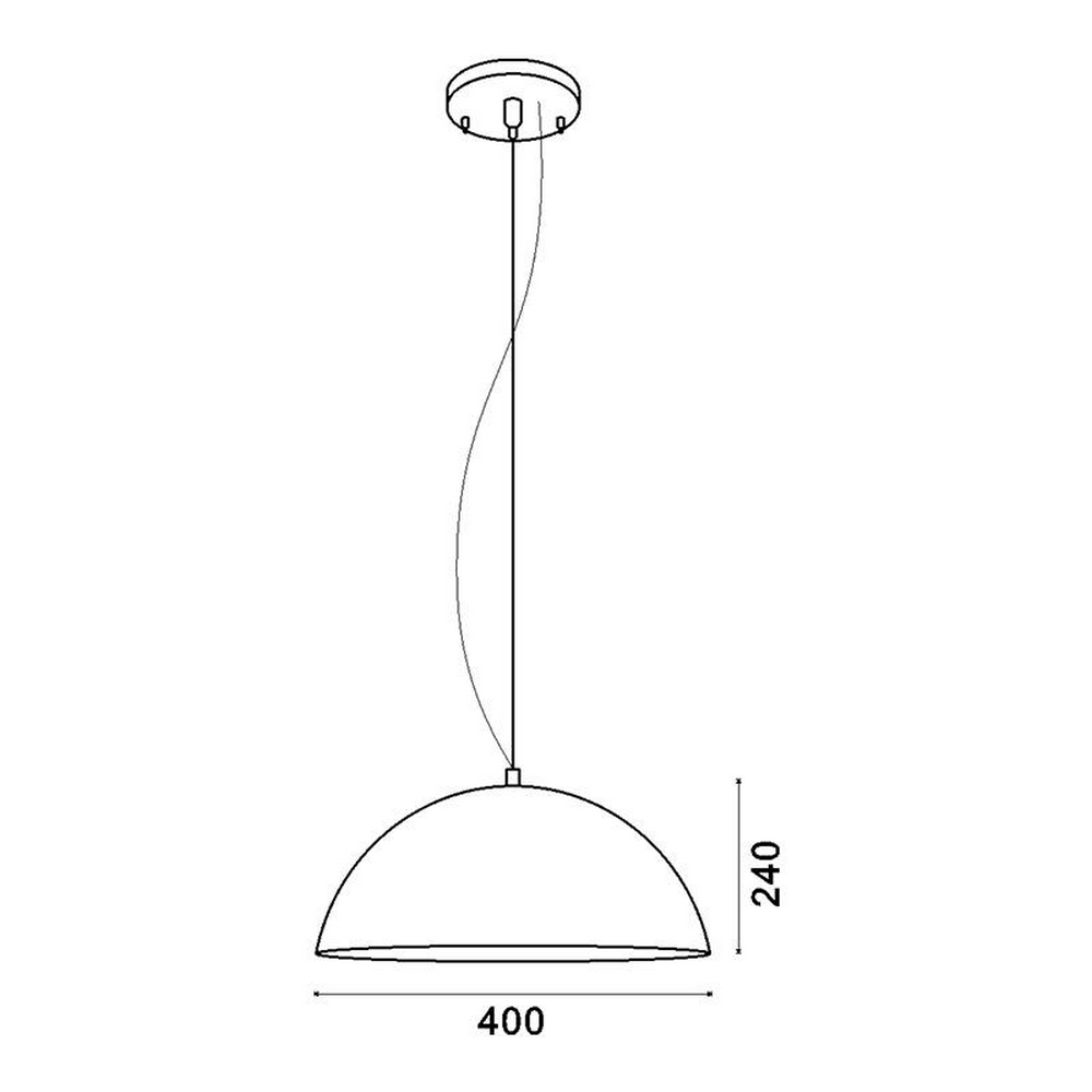 Lampadario da soffitto Pople Nero 1 x E27 M LEDME - Foto 2
