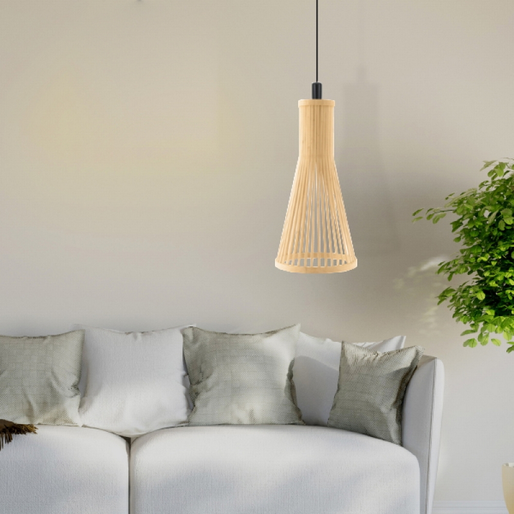 Lampadario da soffitto Yangon Beige 1 x E27 M LEDME - Foto 2