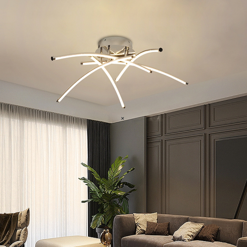 Lampadario Led da soffitto Aranha Bianco 78W Dimmerabile con temperatura colore regolabile con telecomando M LEDME - Foto 2