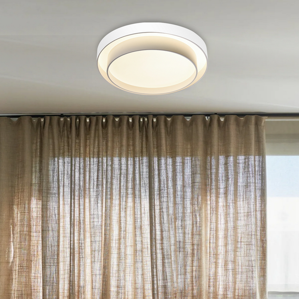 Lampadario Led da soffitto Dari Bianco 88W Dimmerabile con temperatura colore regolabile con telecomando M LEDME - Foto 2