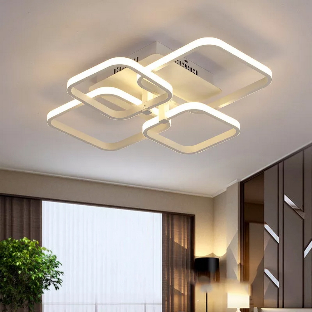 Lampadario Led da soffitto Fare Bianco 90W Dimmerabile con temperatura colore regolabile con telecomando M LEDME - Foto 1