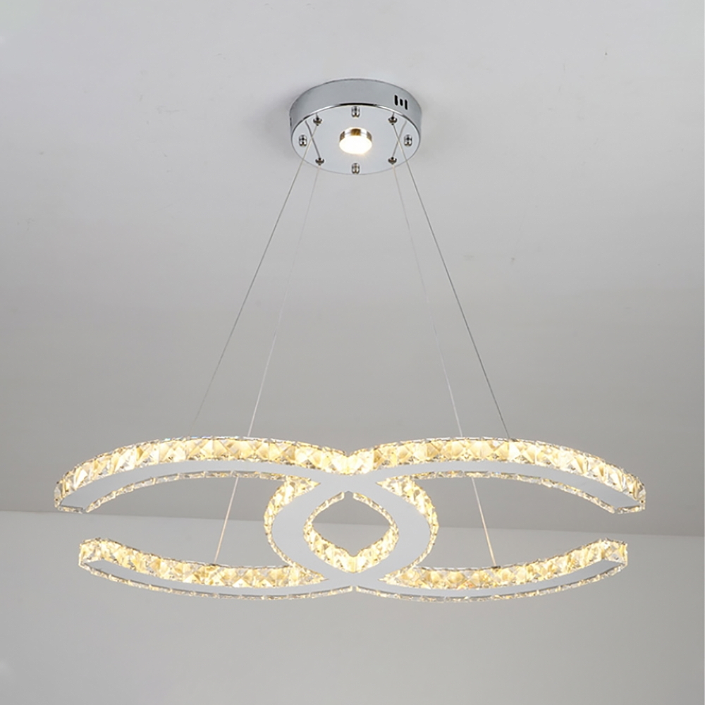 Foto principale Lampadario Led da soffitto First Double Bianco 28W Dimmerabile con temperatura colore regolabile con telecomando M LEDME