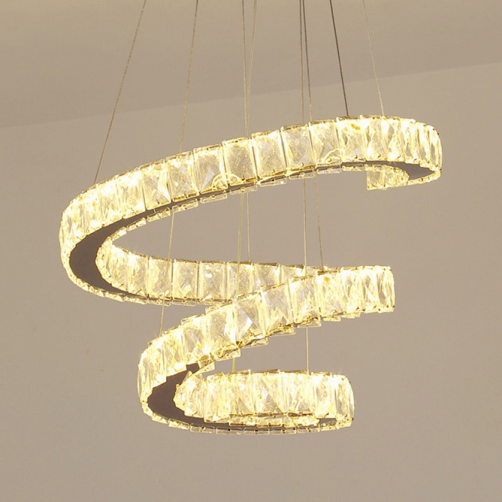Lampadario Led da soffitto Godee Bianco 60W Dimmerabile con temperatura colore regolabile con telecomando M LEDME - Foto 1