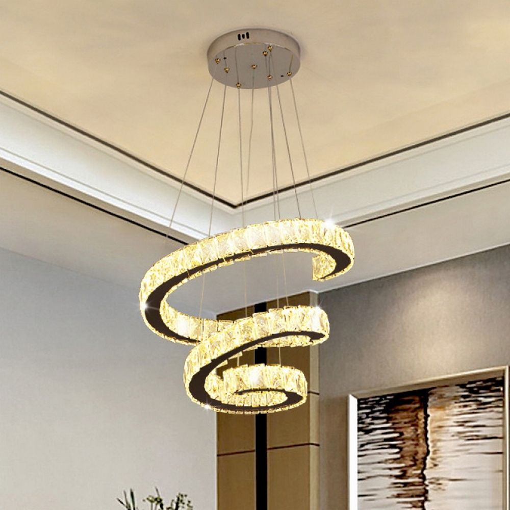 Lampadario Led da soffitto Godee Bianco 60W Dimmerabile con temperatura colore regolabile con telecomando M LEDME - Foto 3