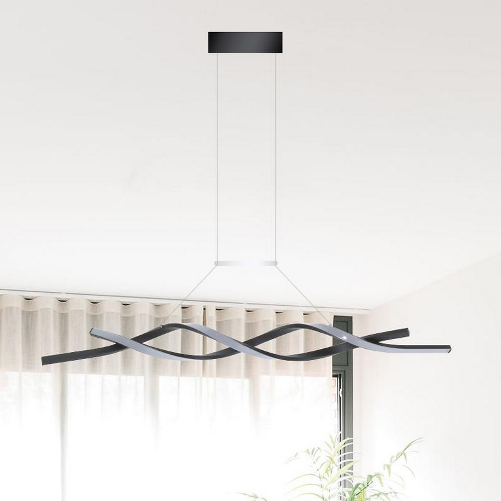Lampadario Led da soffitto Knot Bianco 22W Dimmerabile con temperatura colore regolabile con telecomando M LEDME - Foto 2