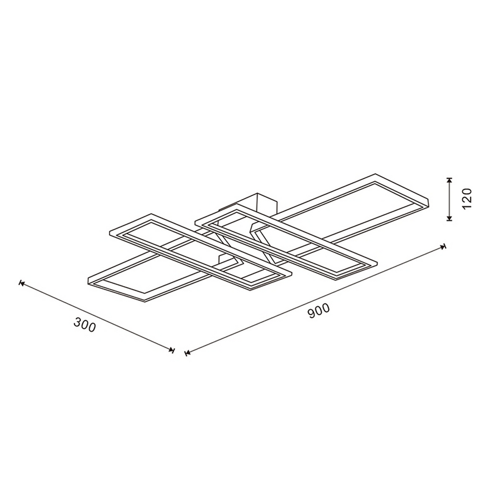 Lampadario Led da soffitto Kube Bianco 80W Dimmerabile con temperatura colore regolabile con telecomando M LEDME - Foto 2