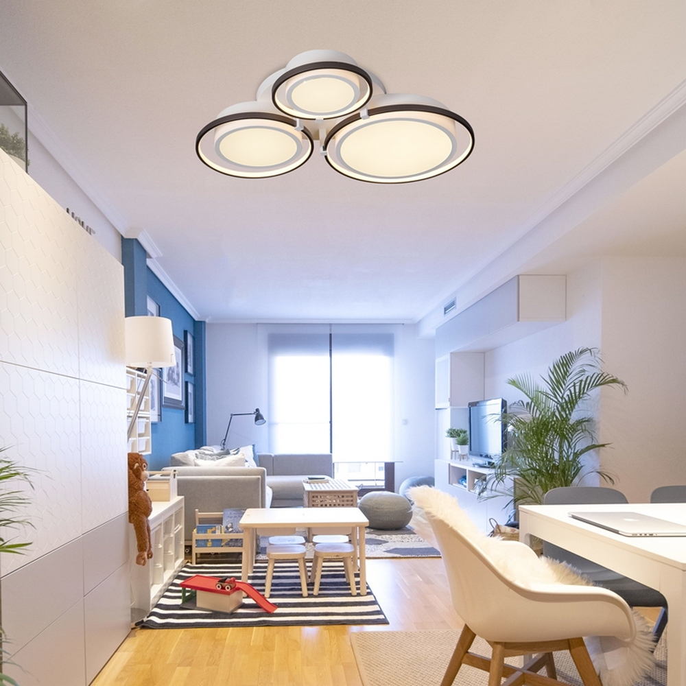 Lampadario Led da soffitto Obsesion Bianco 113W Dimmerabile con temperatura colore regolabile con telecomando M LEDME - Foto 2