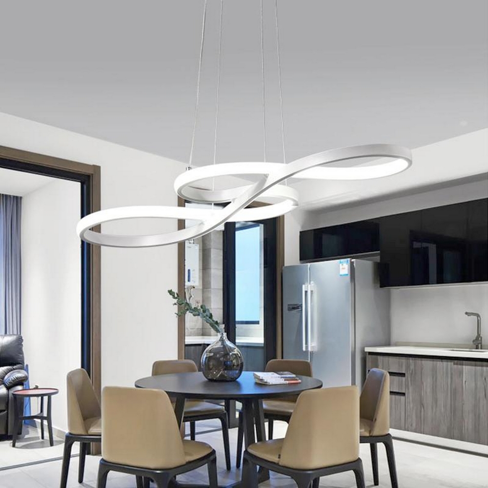 Lampadario Led da soffitto Ruhu Bianco 45W Dimmerabile con temperatura colore regolabile con telecomando M LEDME - Foto 1