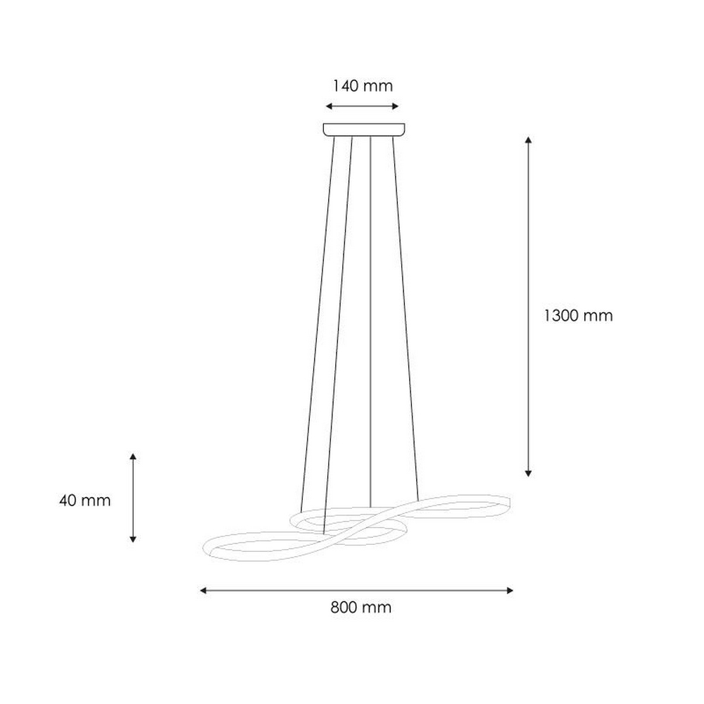 Lampadario Led da soffitto Ruhu Nero 45W Dimmerabile con temperatura colore regolabile con telecomando M LEDME - Foto 2