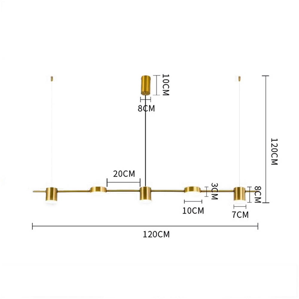 Lampadario Led da soffitto Sixng Oro 30W Bianco neutro 4500K M LEDME - Foto 3