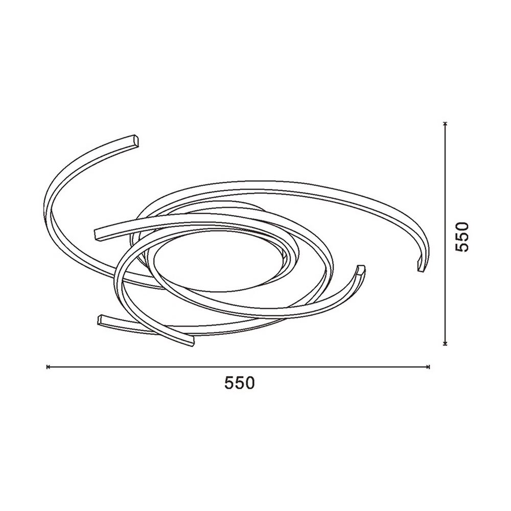 Lampadario Led da soffitto Spirale Bianco 54W Dimmerabile con temperatura colore regolabile con telecomando M LEDME - Foto 1