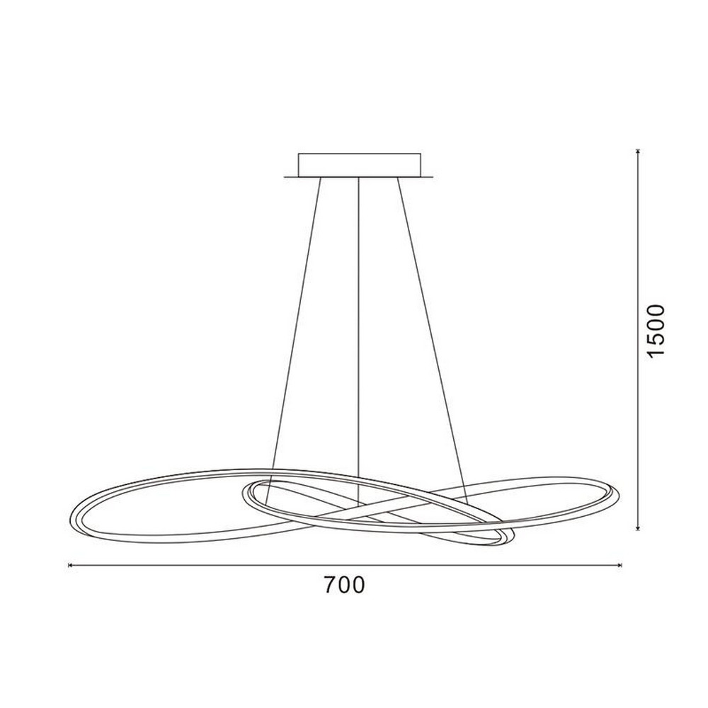 Lampadario Led da soffitto Swirl Bianco 58W Dimmerabile con temperatura colore regolabile con telecomando M LEDME - Foto 1