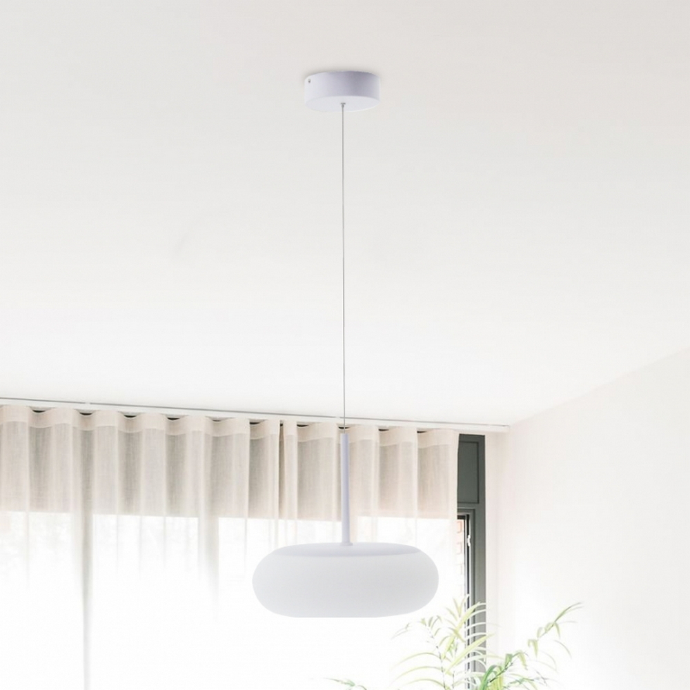 Lampadario Led da soffitto Tire Bianco 56W Dimmerabile con temperatura colore regolabile con telecomando M LEDME - Foto 2