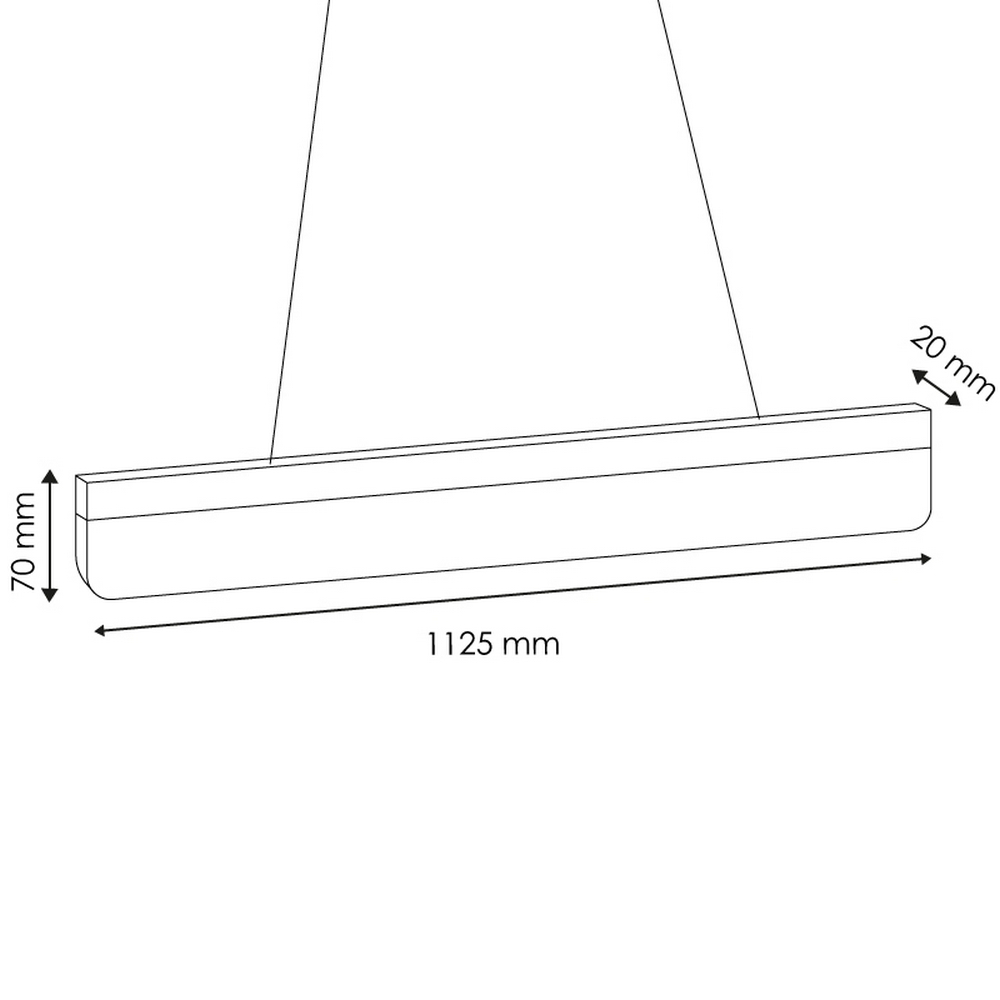 Lampadario Led da soffitto Vision Nero 30W Bianco caldo 3000K M LEDME - Foto 3