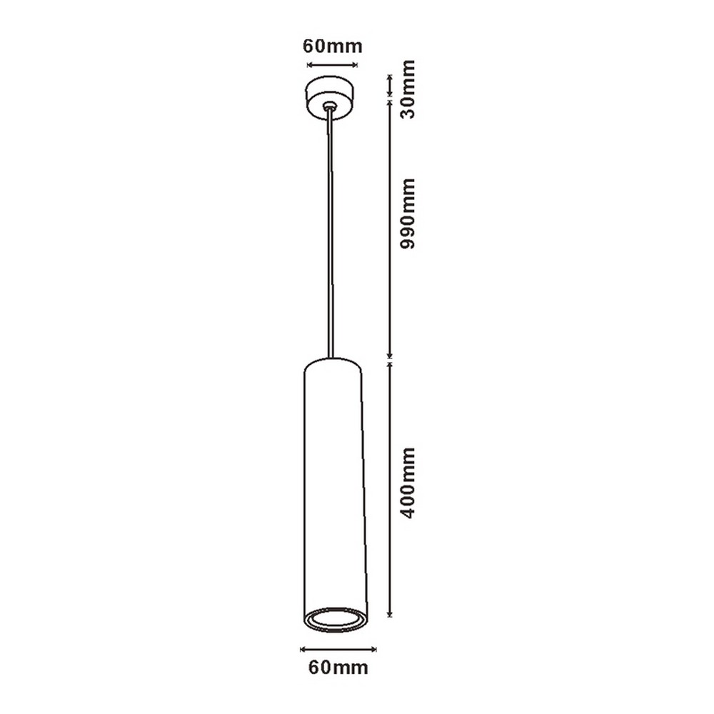 Lampadario Pendel Paipu in metallo Oro a sospensione 1 x GU10 M LEDME - Foto 1