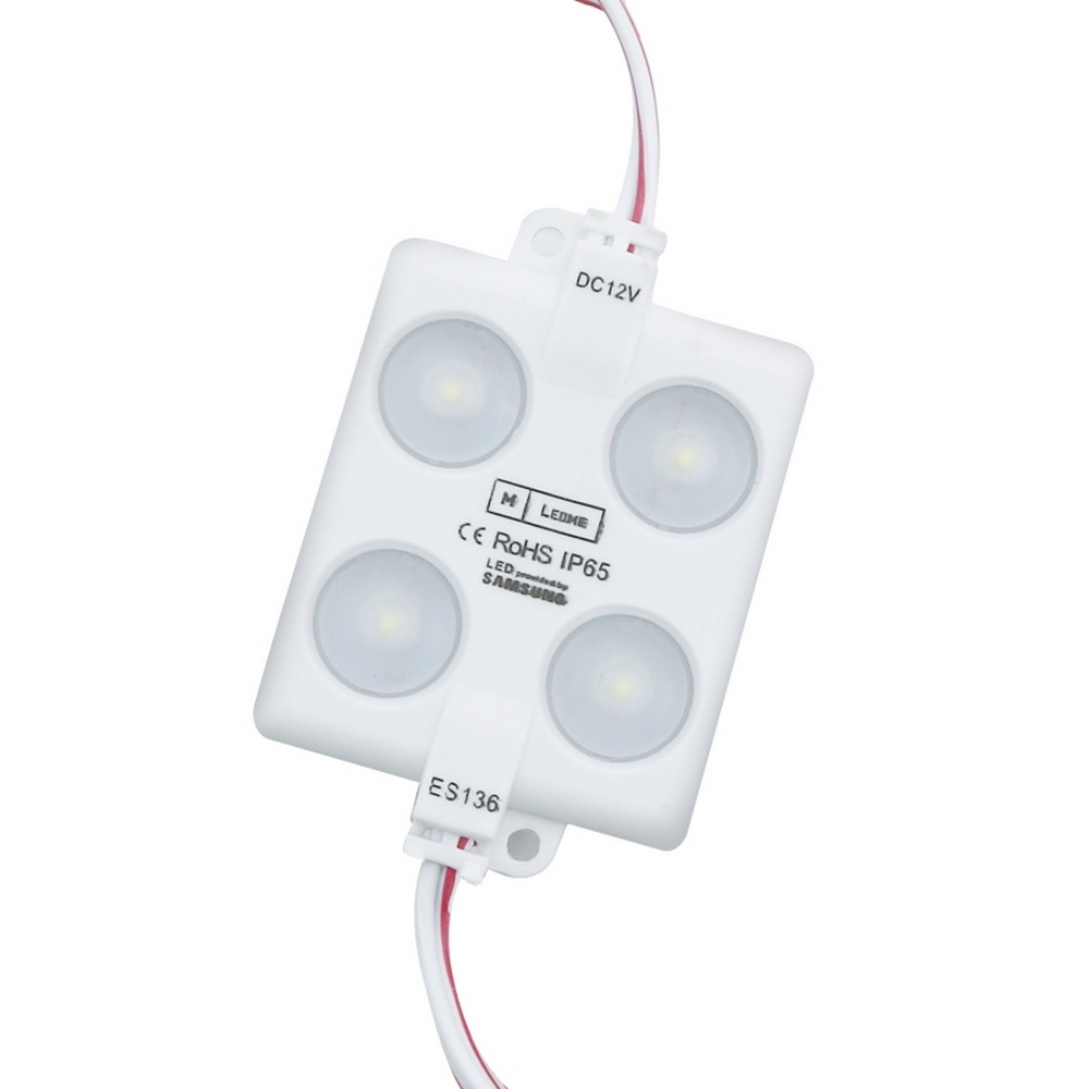 Foto principale Moduli Led SMD 12V 2W 4 Led IP65 catena 20pz per insegne pubblicitarie Bianco freddo 6000K M LEDME