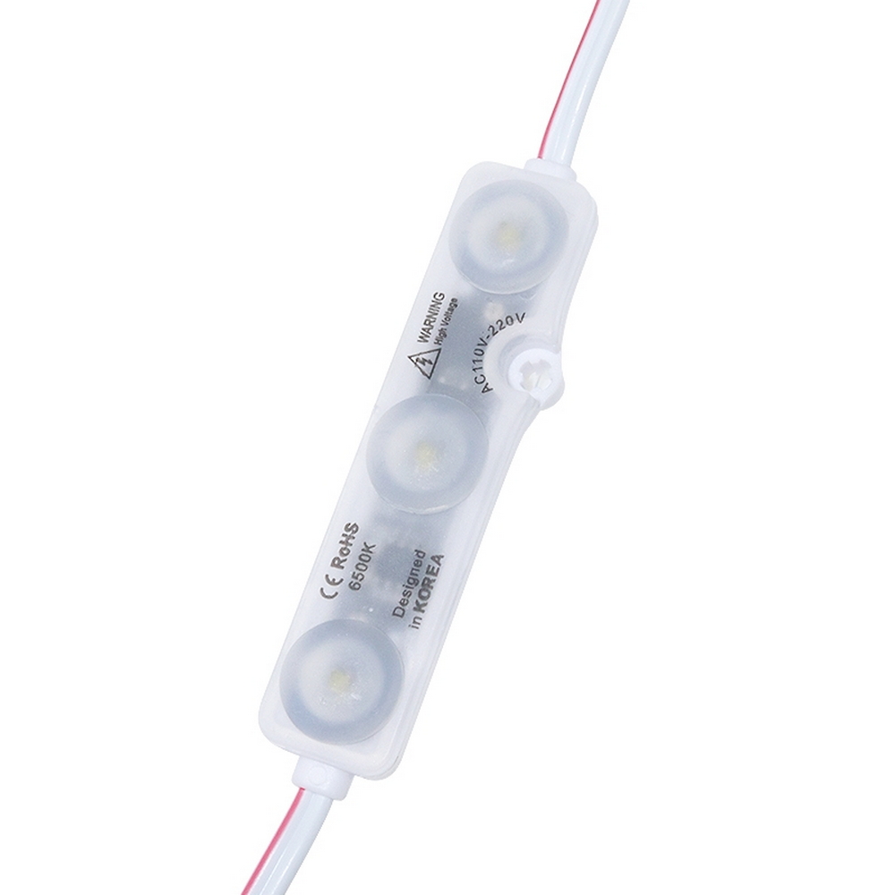 Foto principale Moduli Led SMD 220V 2W 3 Led IP68 catena 20pz per insegne pubblicitarie Bianco freddo 6500K M LEDME