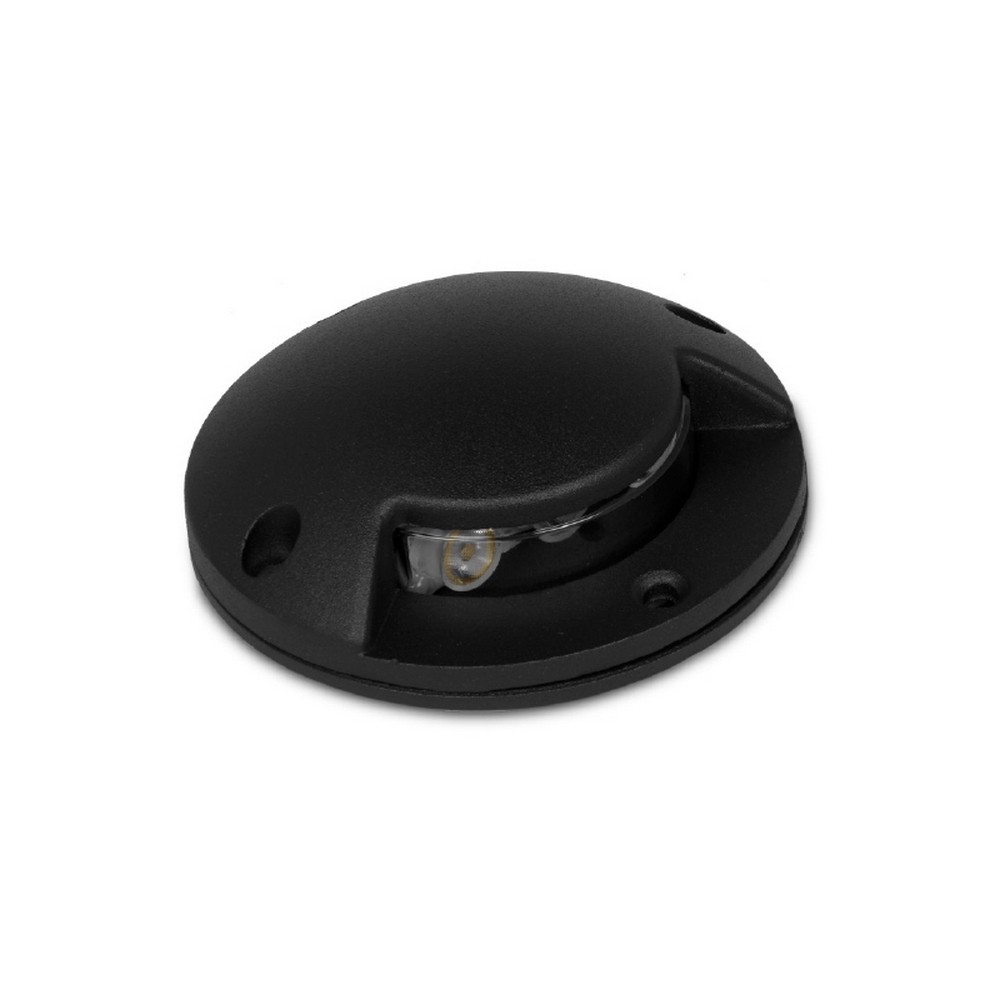 Segnapasso calpestabile Led 12V 3W a superfice Rotondo Singola emissione Nero IP65 Bianco neutro 4000K Wisdom - Foto 1