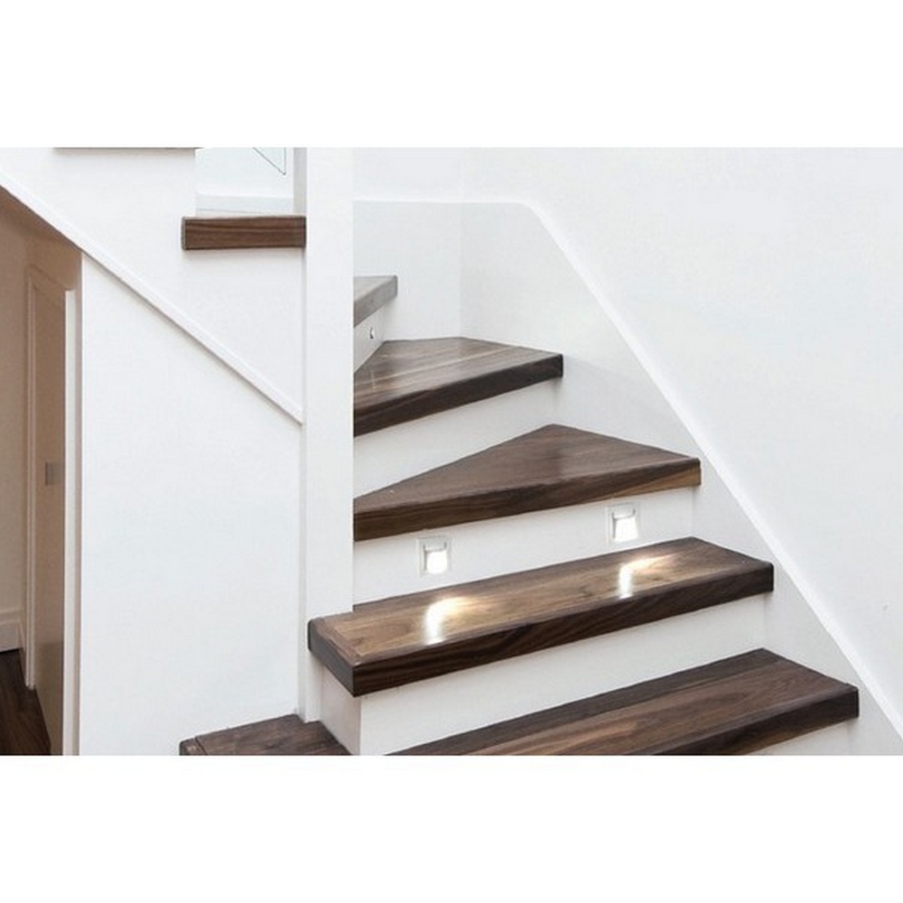 Segnapasso Led Bianco 1,2W da incasso a parete Quadrato IP20 Bianco neutro 4500K con sensore di movimento M LEDME - Foto 3