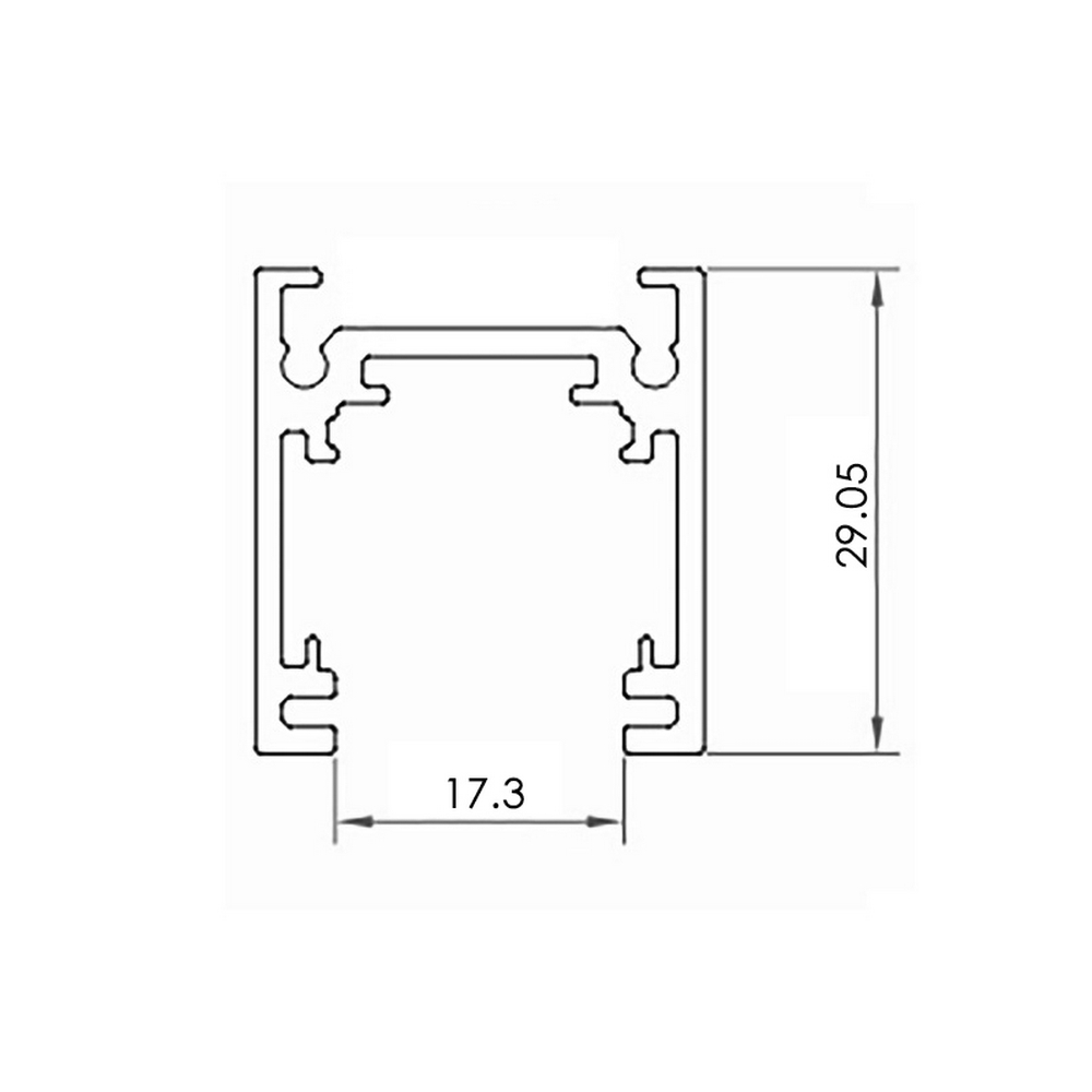 Binario elettrificato magnetico 16mm 48V dc 2 metri nero M LEDME - Foto 1