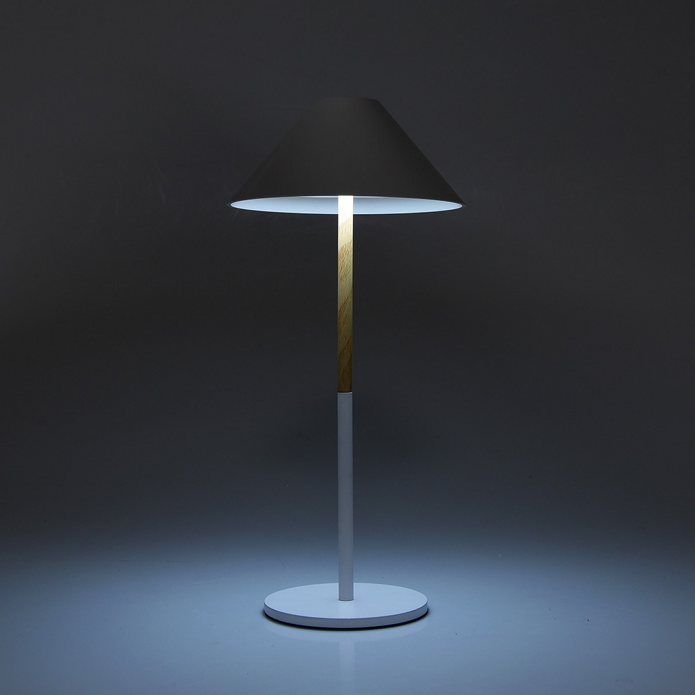 Lampada da tavolo Led touch Nam Bianca 5W portatile a batteria ricaricabile USB Dimmerabile Wisdom - Foto 4