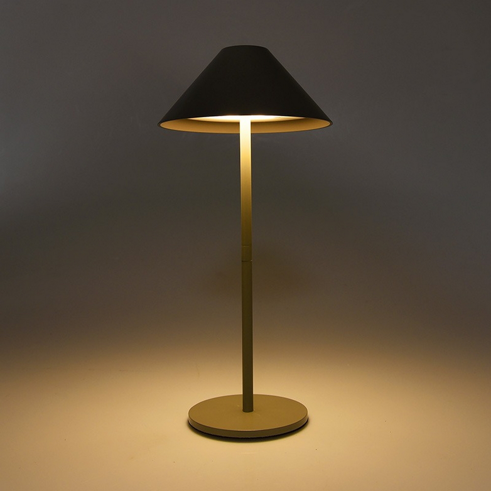 Lampada da tavolo Led touch Nam Grigia 5W portatile a batteria ricaricabile USB Dimmerabile Wisdom - Foto 2