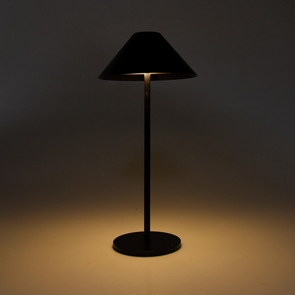 Lampada da tavolo Led touch Nam Nera 5W portatile a batteria ricaricabile USB Dimmerabile Wisdom - Foto 2