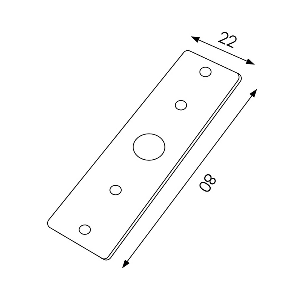 Piastrina di fissaggio per binario elettrificato magnetico 16mm M LEDME - Foto 1