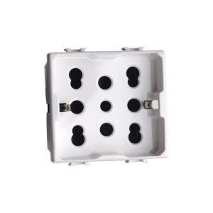 Foto principale Presa Multistandard 2 moduli Schuko bipasso 16A bianca compatibile anche con BTicino Matix