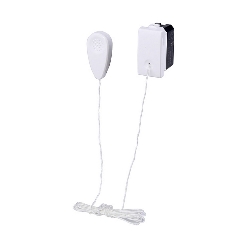 Foto principale Pulsante con corda 10A 1 modulo bianco compatibile anche con BTicino Matix