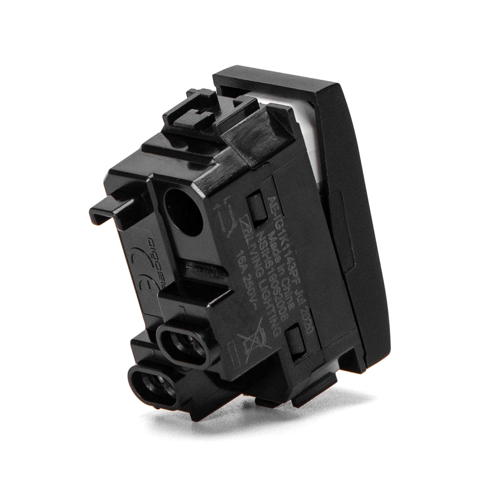 Pulsante unipolare 16A nero compatibile anche con BTicino Livinglight - Foto 1