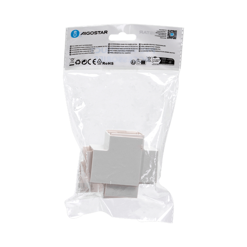 Angolo interno 90° L per Canalina 40x40mm bianca 4pz Aigostar - Foto 4