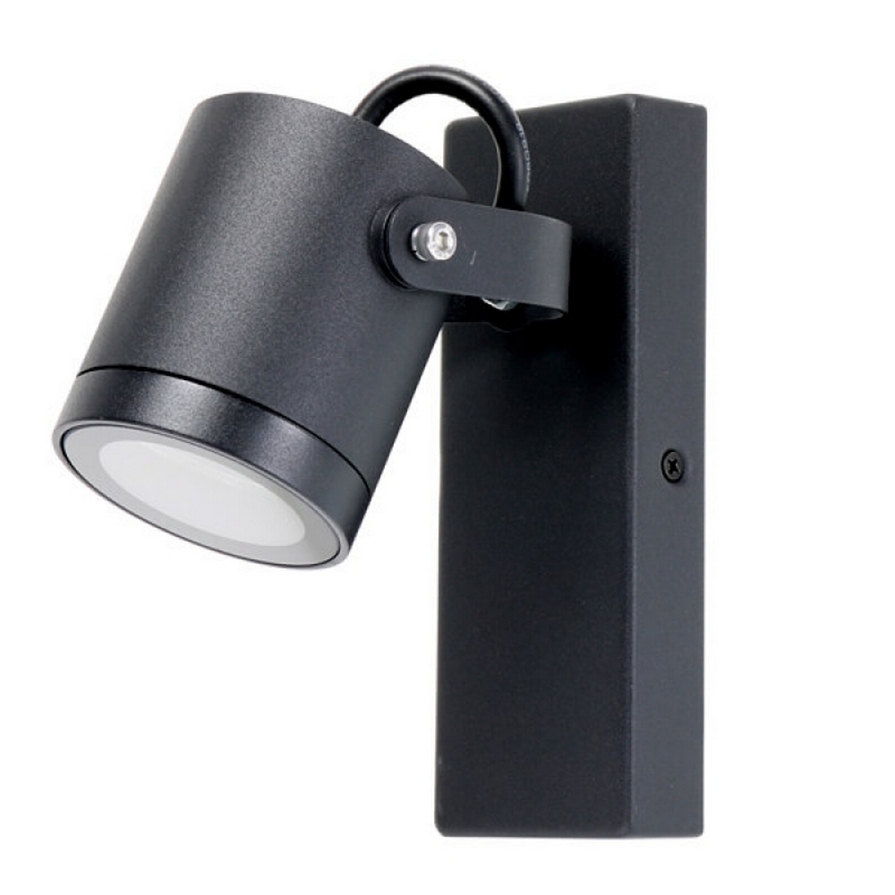 Foto principale Applique da parete Urban Nero IP44 1 x GU10 M LEDME