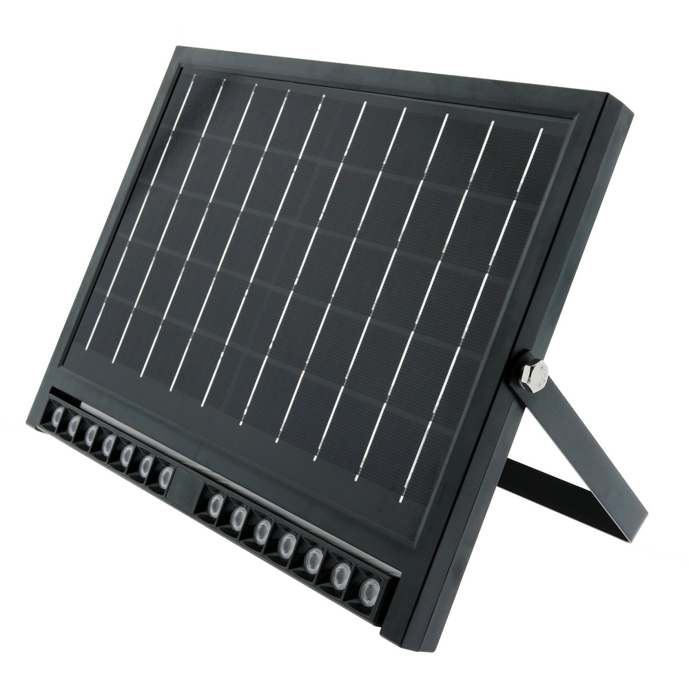 Foto principale Applique Led da parete Vienna 10W Nero con pannello solare e sensore crepuscolare IP54 temperatura colore regolabile M LEDME