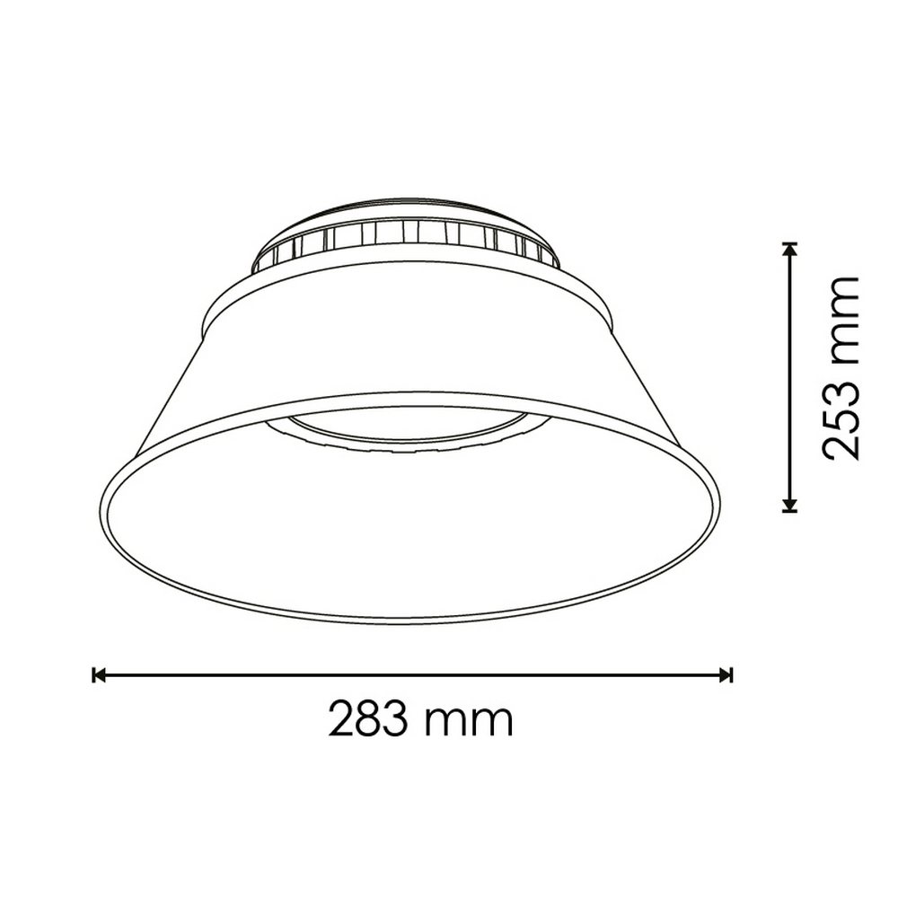 Campana Led industriale Infinity 100W Nera IP44 Bianco freddo 6000K M LEDME - Foto 3