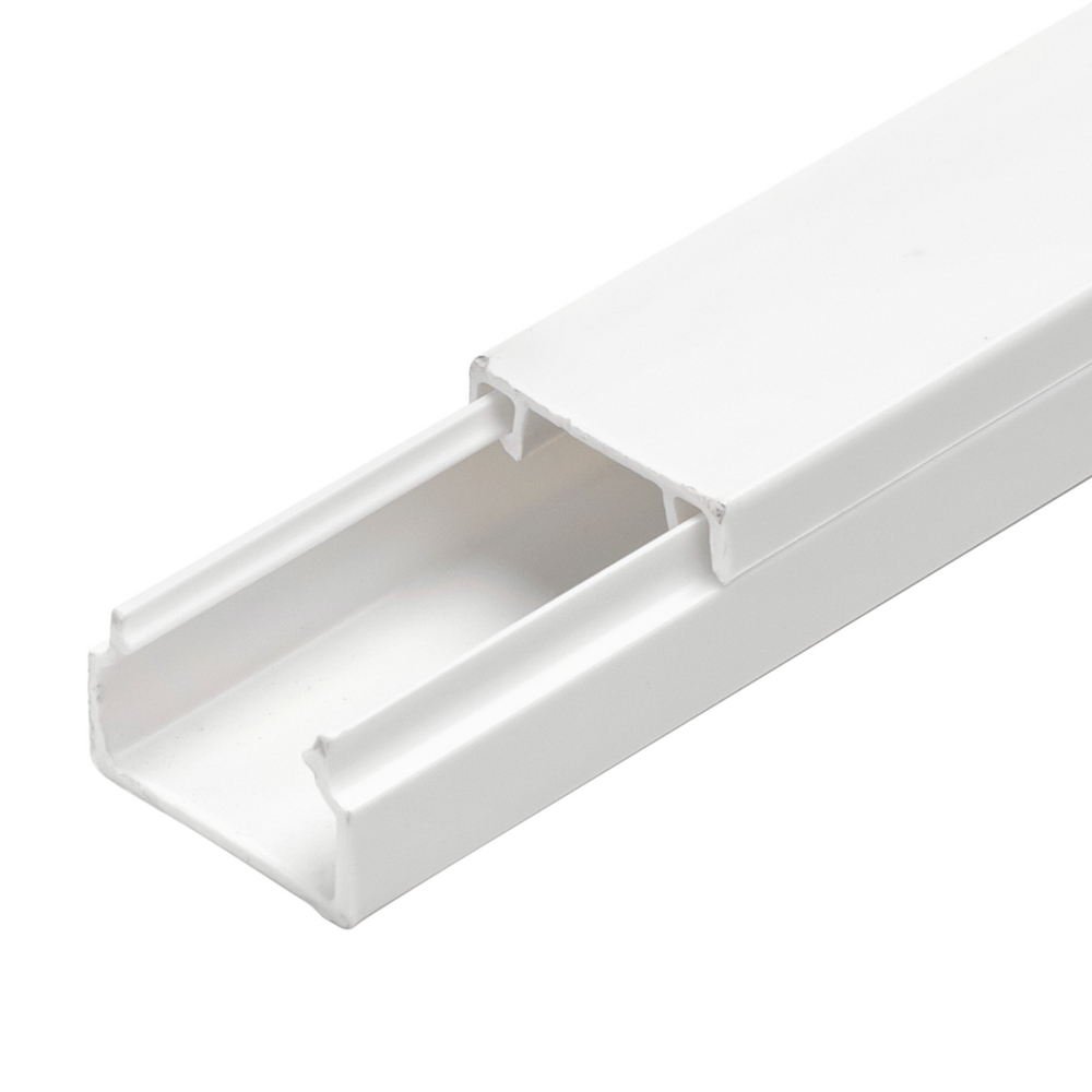Canalina rigida passacavi 15x10mm 2 metri adesiva e avvitabile bianca Aigostar - Foto 1