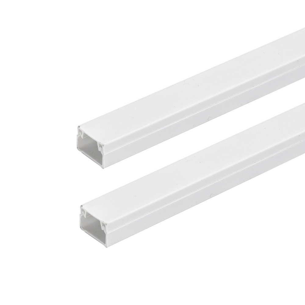 Foto principale Canalina rigida passacavi 15x10mm 2 metri adesiva e avvitabile bianca Aigostar