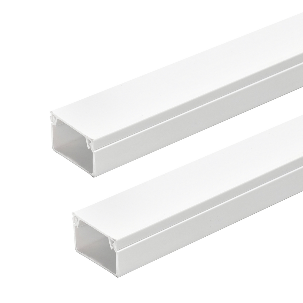 Foto principale Canalina rigida passacavi 25x16mm 2 metri adesiva e avvitabile bianca Aigostar